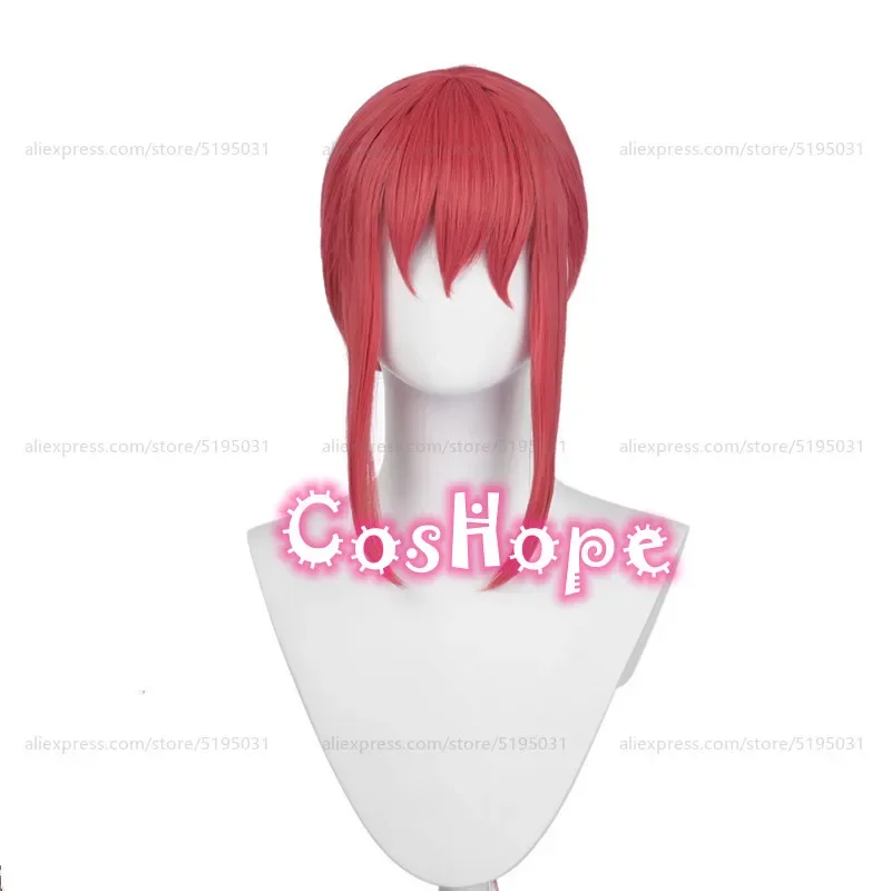 Makima Cosplay Wig Pre Styled Braided Wig Rose Red Wig Cosplay Anime Cosplay Wigs Heat Resistant Synthetic Wigs