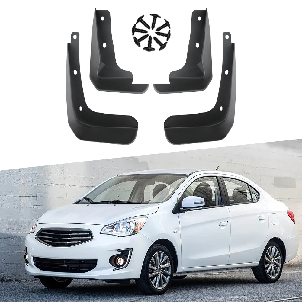 Car Front Rear Mudguards Mudflaps for Mitsubishi Mirage G4 2014 - 2026 4Pcs/set Mud Flaps Splash Guard Cover Fender Accessories