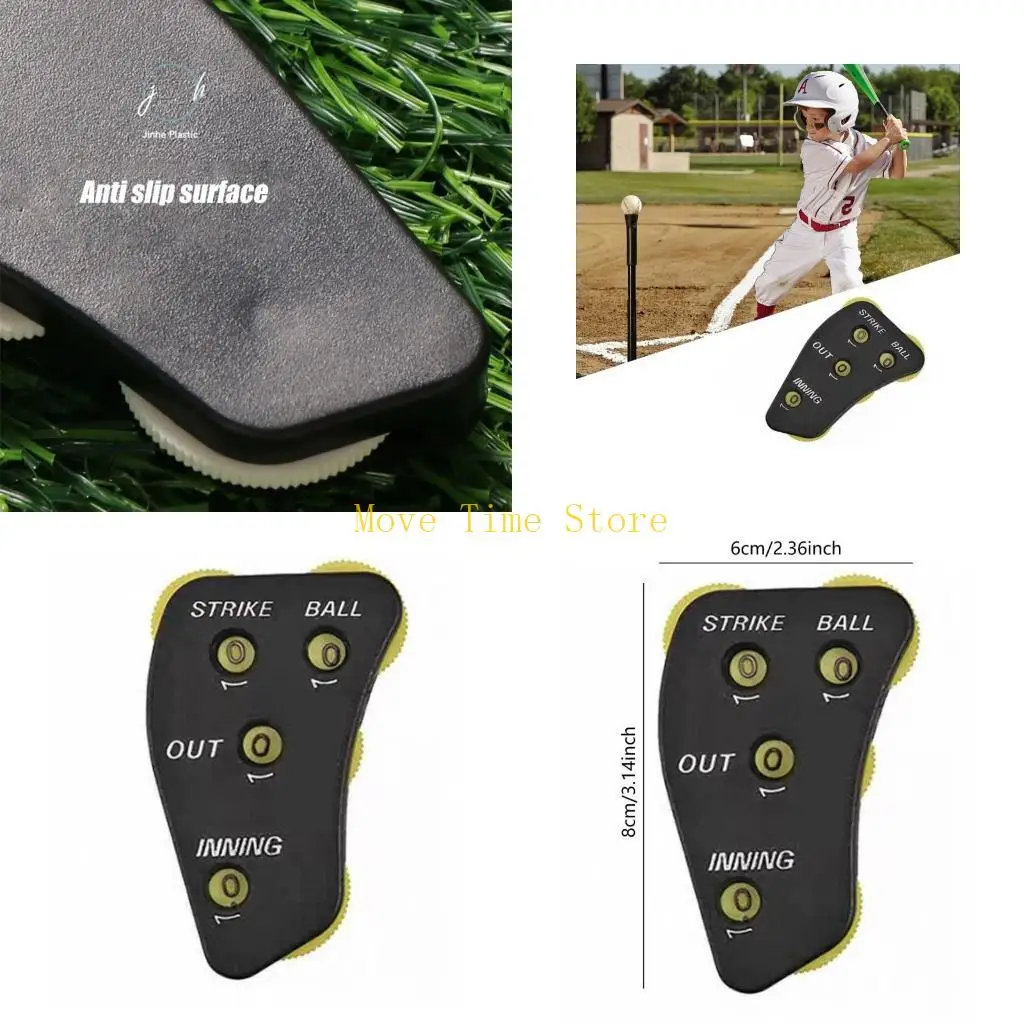 

92ME Portable Baseball Counter Clickers 4 Wheel Baseball Umpire Clickers Enduring