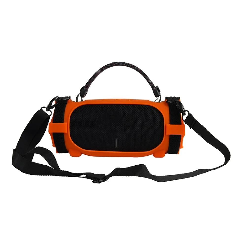 Silicone Case For JBL Charge 6 Stereo Drop Protection Simple Solid Color With Shoulder Strap