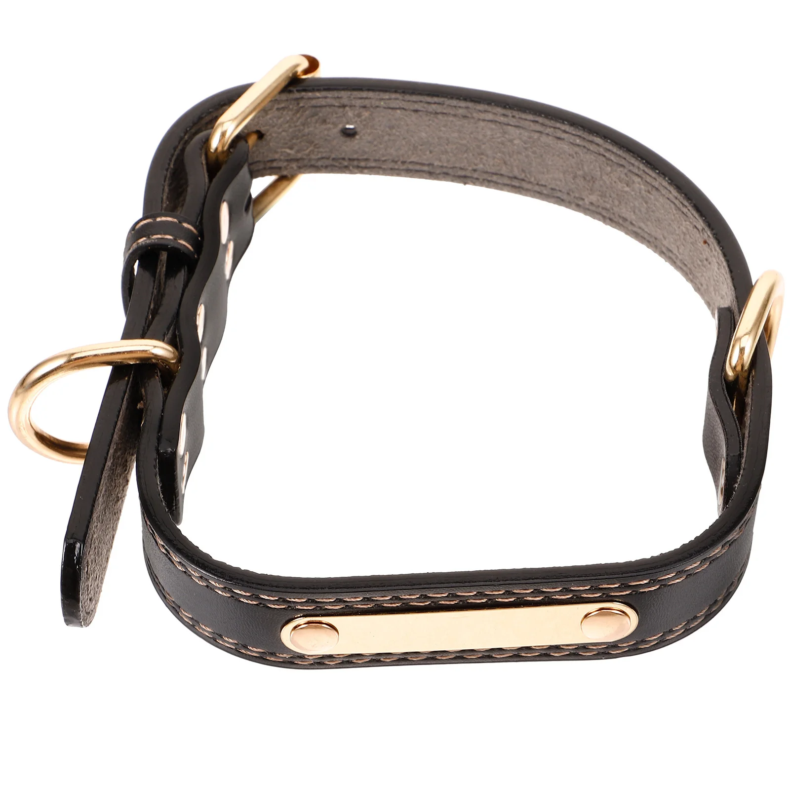 

Pu Pet Collar Adjustable For Small Cat Puppy Dog Punk Style Diy Name Tag Durable Fashionable Wear Resistant