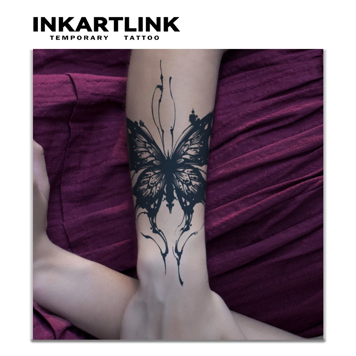 Butterfly temporary tattoo sticker, waterproof magic tattoo, lasts to 15 days fake tattoo, semi permanent tattoo