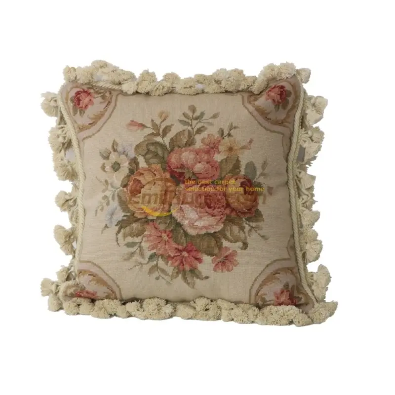 

Floss pillow Victorian American national woven pillow needlepoint Renaissance