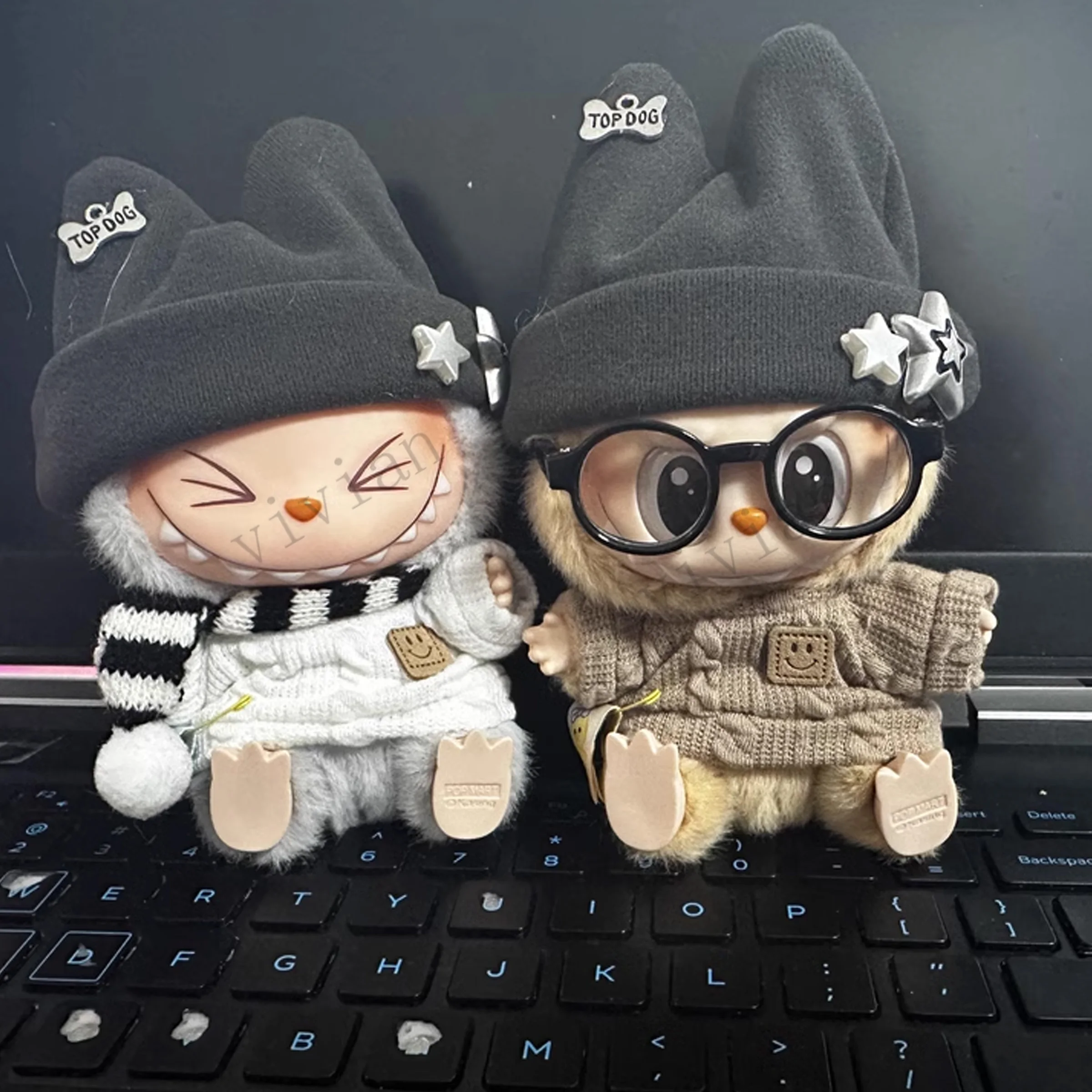 Mini Doll'S Clothes Outfit Accessories For Korea Kpop Exo 15-17cm Labubu Idol super cute sweater hat set Clothing Gift