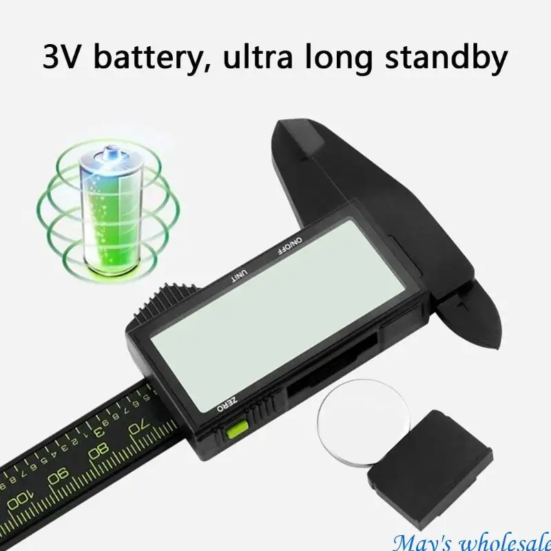 LCDバーニアキャリパーマイクロメーターゲージ0-150mm厚さ直径測定ツール448A