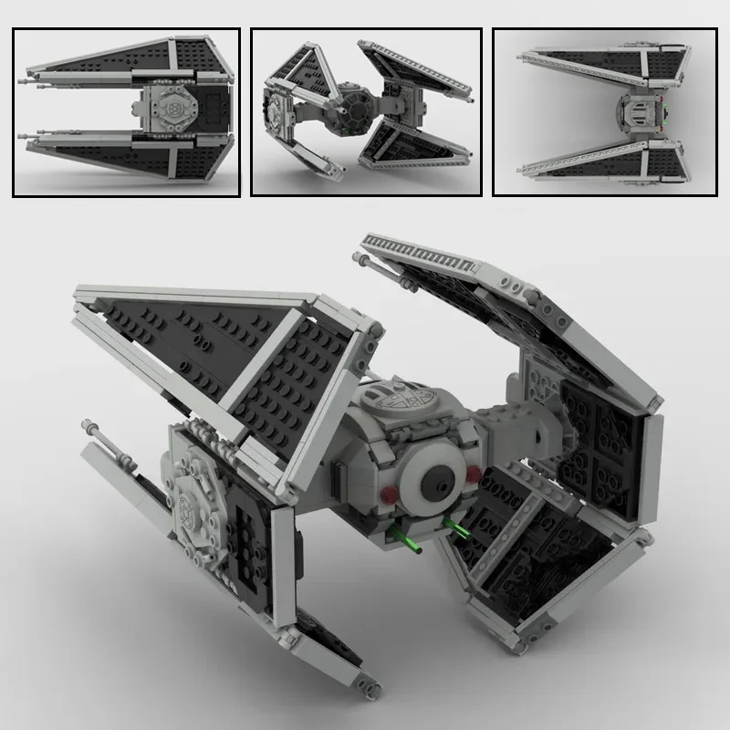 

549Pcs TIE Interceptors Defender MOC Building Blocks Imperial Fleet Emperor Royal Guard Fighters DIY Brick Space Collection Toys