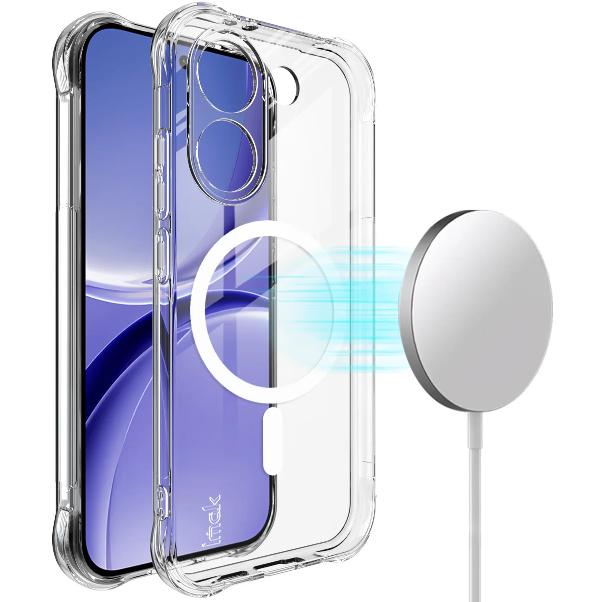 Магнитный чехол IMAK для POCO X8 Pro Max / Redmi Turbo5 5G, ударопрочный, с мягкими воздушными подушками, из ТПУ