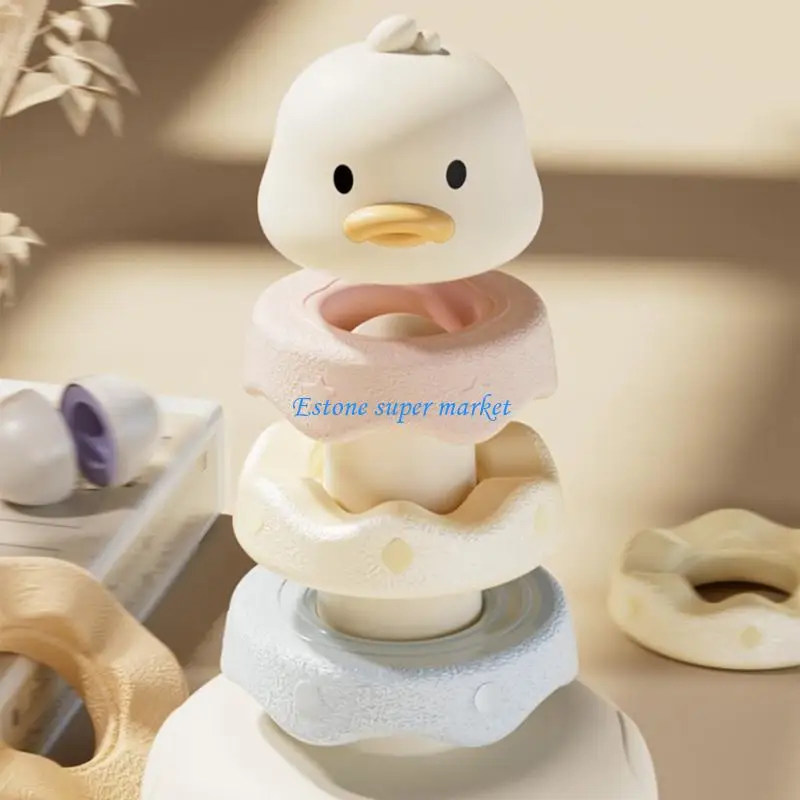 090B Children Stacking Rings Learning Educational Tower Toy Fun and Interactive Toy Colorful Rings for Toddlers