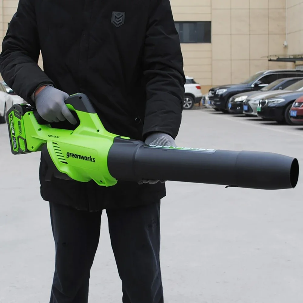 Greenworks 40V Portable Lithium Power Shed Snow Blower Road Dust Blower Garden Leaf Blower Rechargeable Dust Blower