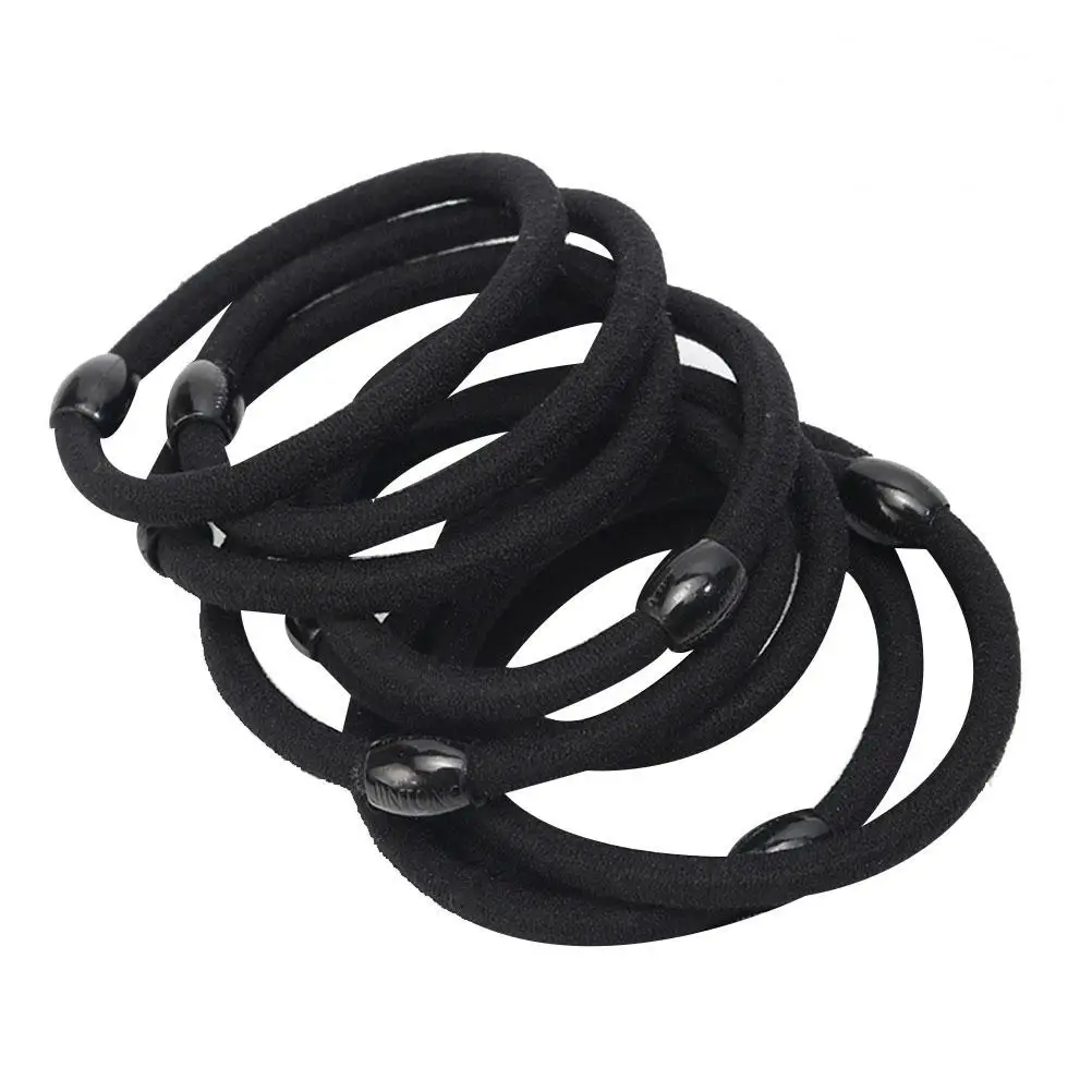 

8 шт. эластичные ленты для волос для женщин, черные аксессуары для вечеринок для девочек, повседневная одежда, стильные резинки для волос, держатели для хвоста