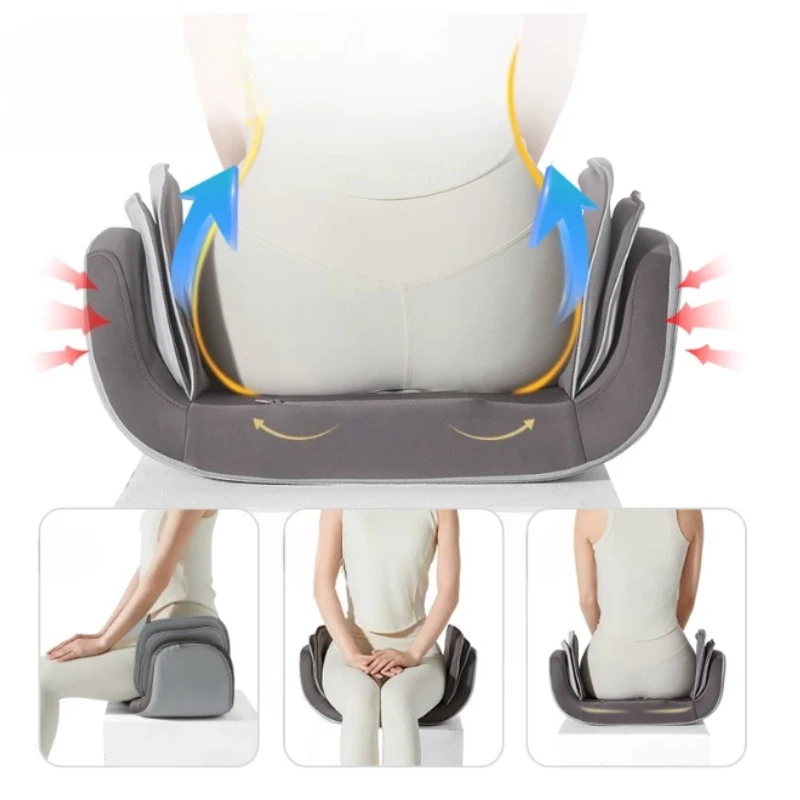 Deep Airbag Kneading Hip Picking Lifting Repairing Pelvic Waist Hot Compress Electric Massage Cushion Body Shaping Butt Massager