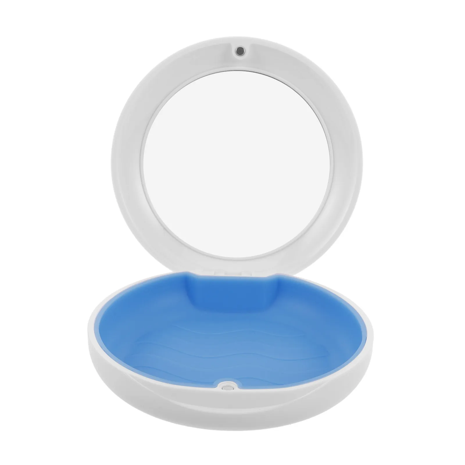 

Portable Clear Retainer Case Mirror Compact Dustproof Holder Braces Night Guard Storage Small Accessories Daily Travel Use