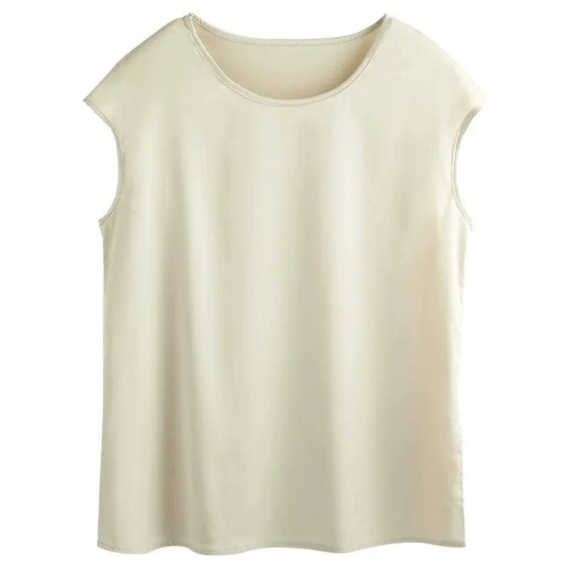 الحرير Svel تانك القمم المرأة البدلة الداخلية مباراة الحرير تي شيرت قاعدة فضفاضة irt الكورية Sle جولة Ne ort Sve #5