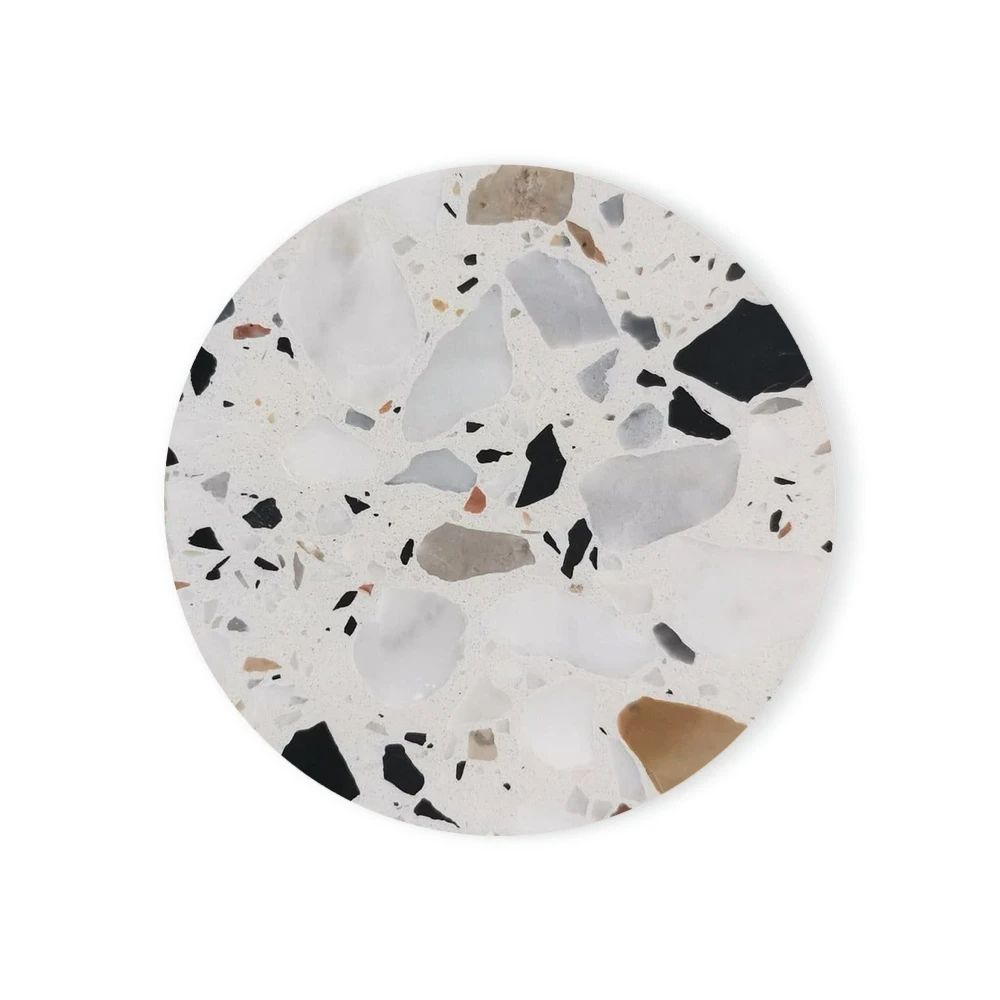Terrazzo Ceramic Absorbent Coasters Ceramic Coasters for Wooden Table Stone Coaster for Drinks Housewarming Gift for Home Decor