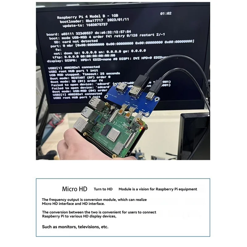Exquisit-Für Raspberry Pi Micro -Kompatibel zu -Kompatibles Modul Dual 4K Ausgang Kompatibel mit Raspberry Pi 5/4B