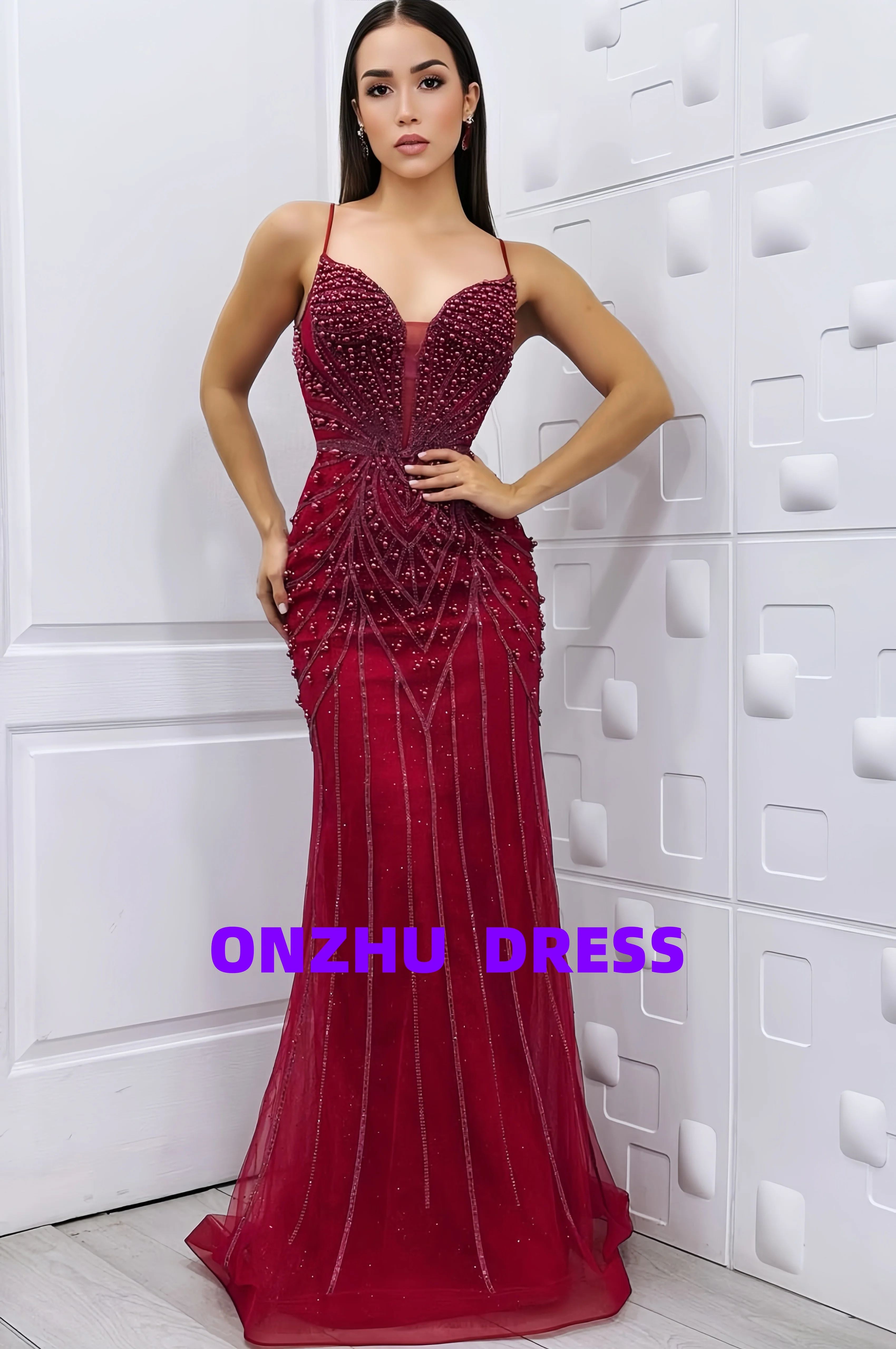 Personalizado sem alças sem mangas a linha elegante vestidos de noite luxo robes de soiree vestidos de gala festa dr