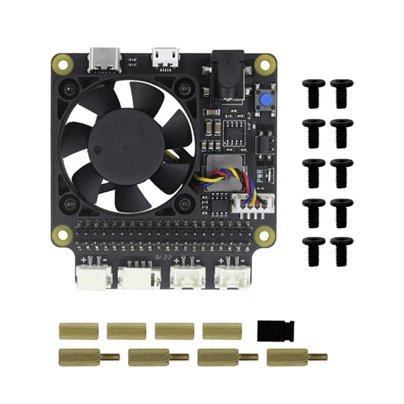 

Efficient X825 V2.0 2.5 Inch SATA HDD/SSD Storage Expansion Board +X735 V3.0 Power Management Board+Case For Raspberry Pi 4B US