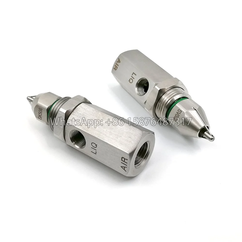 FY SK508 80 Degree Dry Fog Nozzle, Ultrasonic Air Atomizing Nozzle, Dust Suppression Micro Fog Nozzle