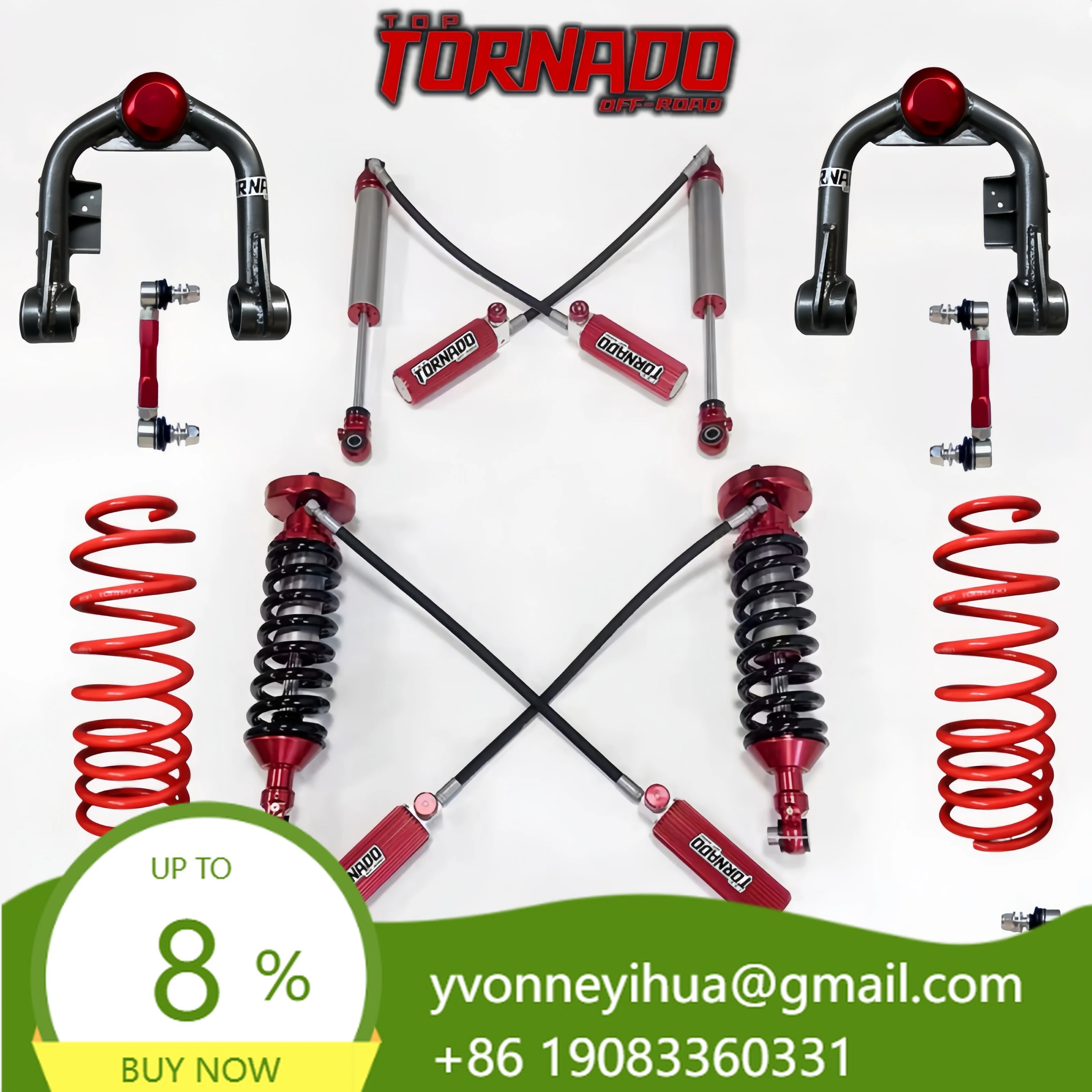High-quality 4x4 Off-road Nitrogen Compression Rebound Adjustable Suspension Lift Kit For Toyota LC300