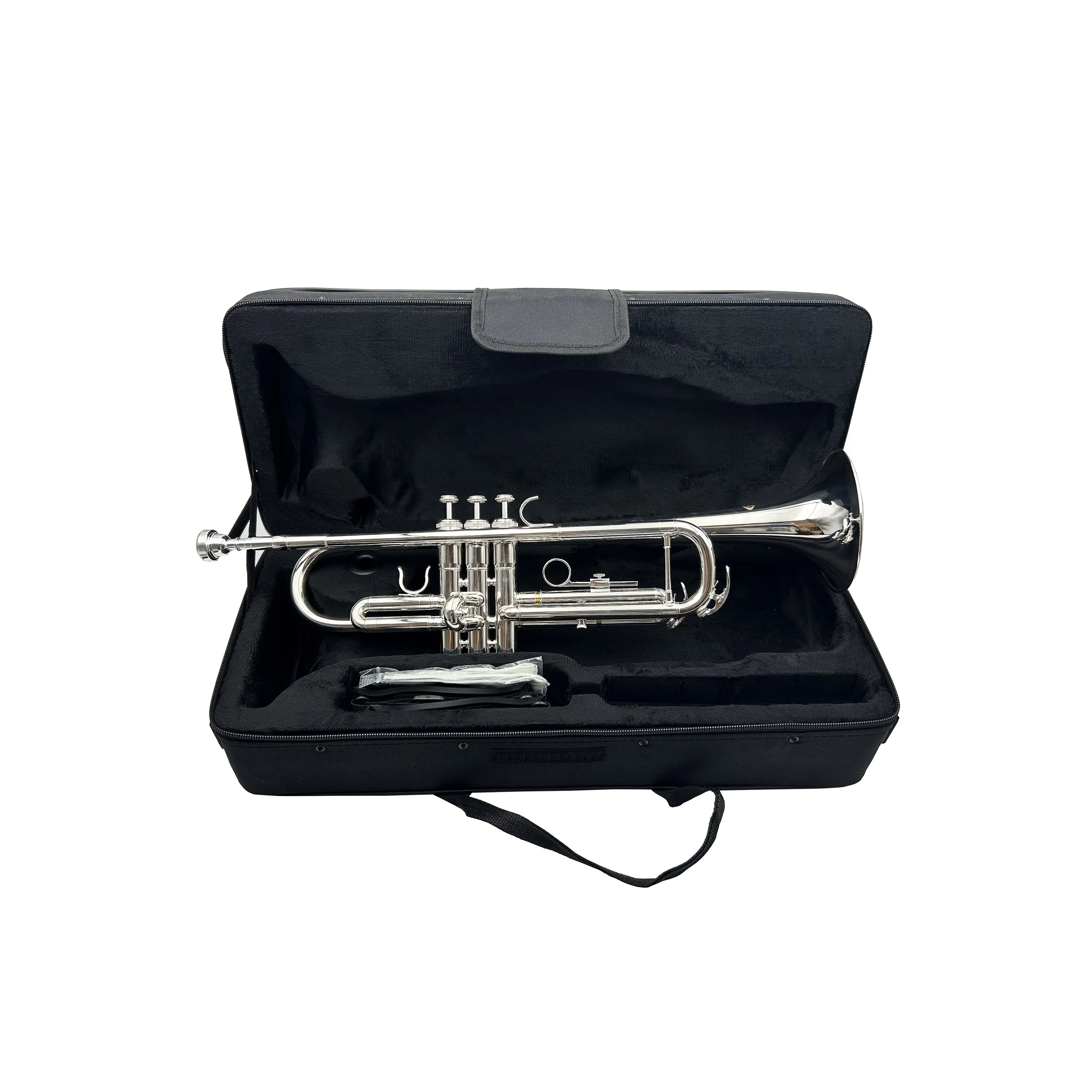 High Quality OEM BB Silver Trumpet JYTR401S With Brass Body Trompeta Professional Wind Instrument For Band Performance Set