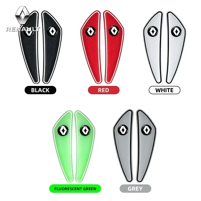 4pcs Car Logo Bumper Anti-Collision Strip For Renault Megane 2 3 4 Twingo Clio Talisman Captur Trafic Scenic 2 Auto Accessories