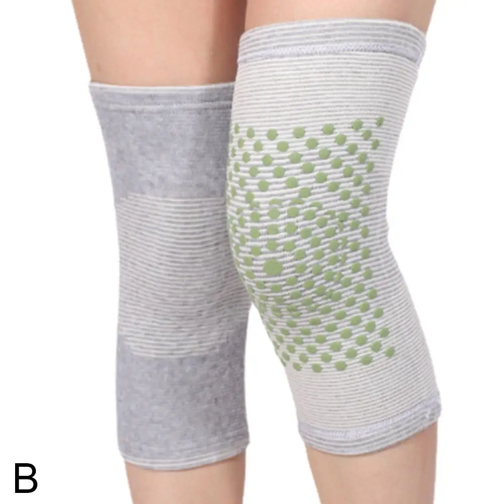1 زوج الذاتي التدفئة منصات الركبة الدافئة الشيح الذاتي التدفئة دعامة الركبة دعم طويل ضغط كم التهاب المفاصل آلام المفاصل الإغاثة #4