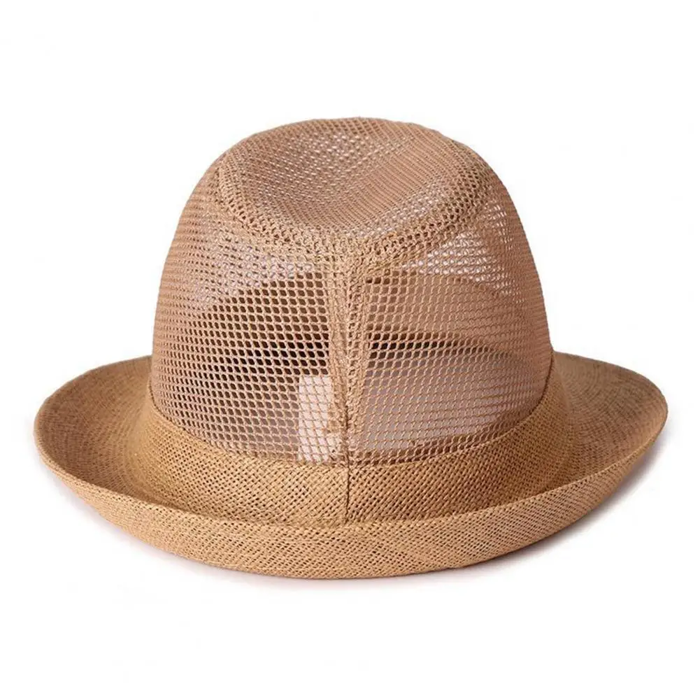 Outdoor Fishing Hat Men's Breathable Sun Hat Mesh Wide Brim Fishing Cap Lightweight Foldable Outdoor Hat for Summer for Elderly 4