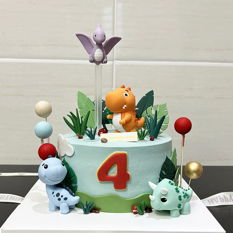 Nowa kolekcja dinozaurów Dekoracje na ciasto Starożytne dinozaury Artykuły urodzinowe dla dzieci Chłopcy Happy Birthday Cake Topper