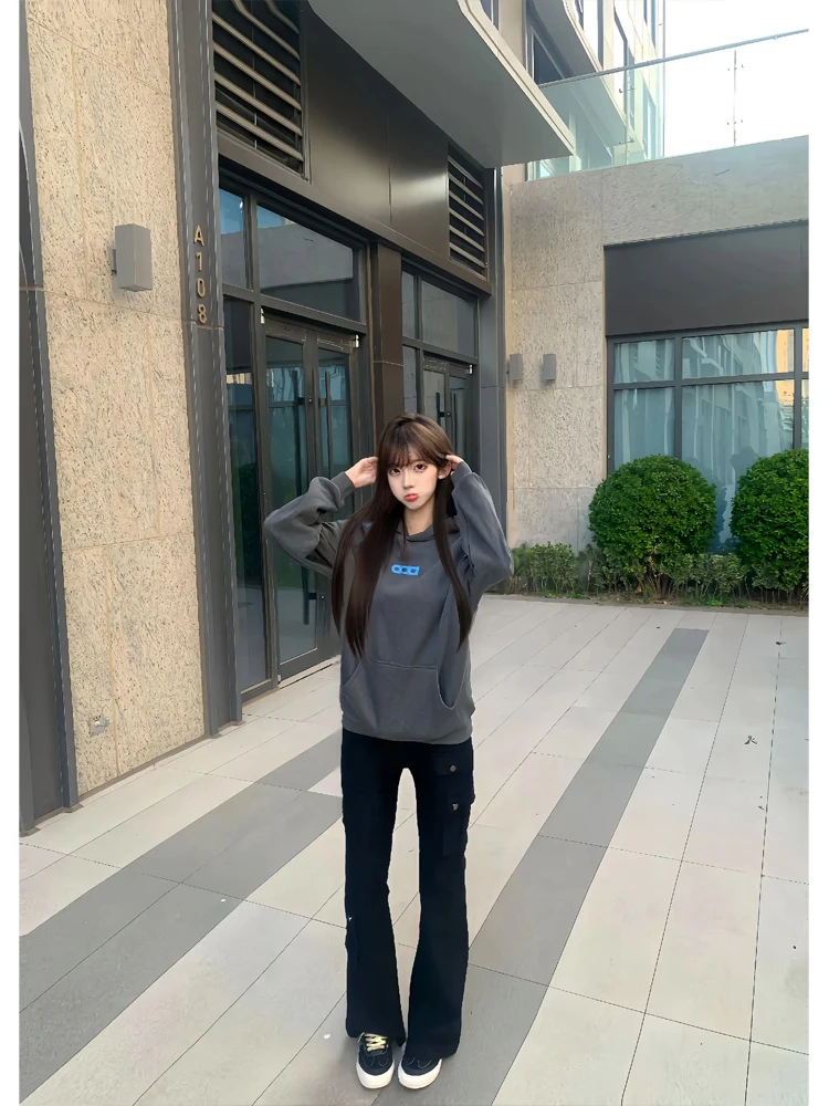 

Мужские облегающие джинсы High Street Vibe American Sle Micro Flare, джинсовые джинсы с поясом, прямые брюки для спецодежды с ножом