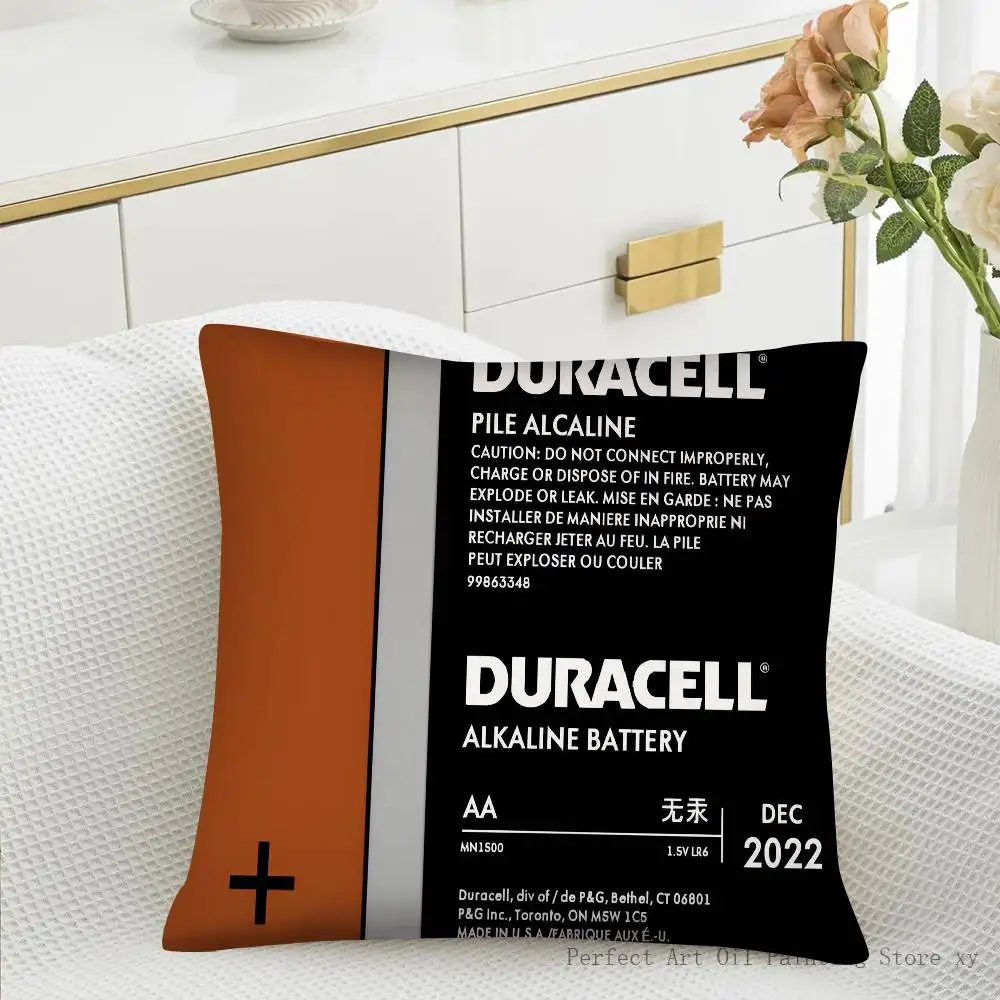 Alkaline Batteries Pillow Case Fashion Square Pillowcase Bedroom Sofa Room Ins Decoration Leisure
