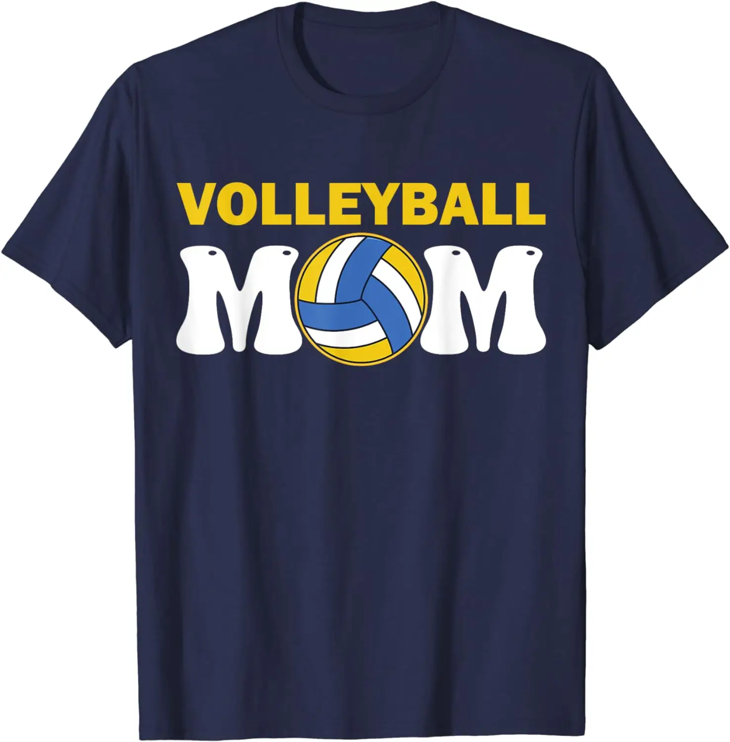 Volleyball Mom Shirt Funny Women Mothers Game Day Mama Blue T-Shirt