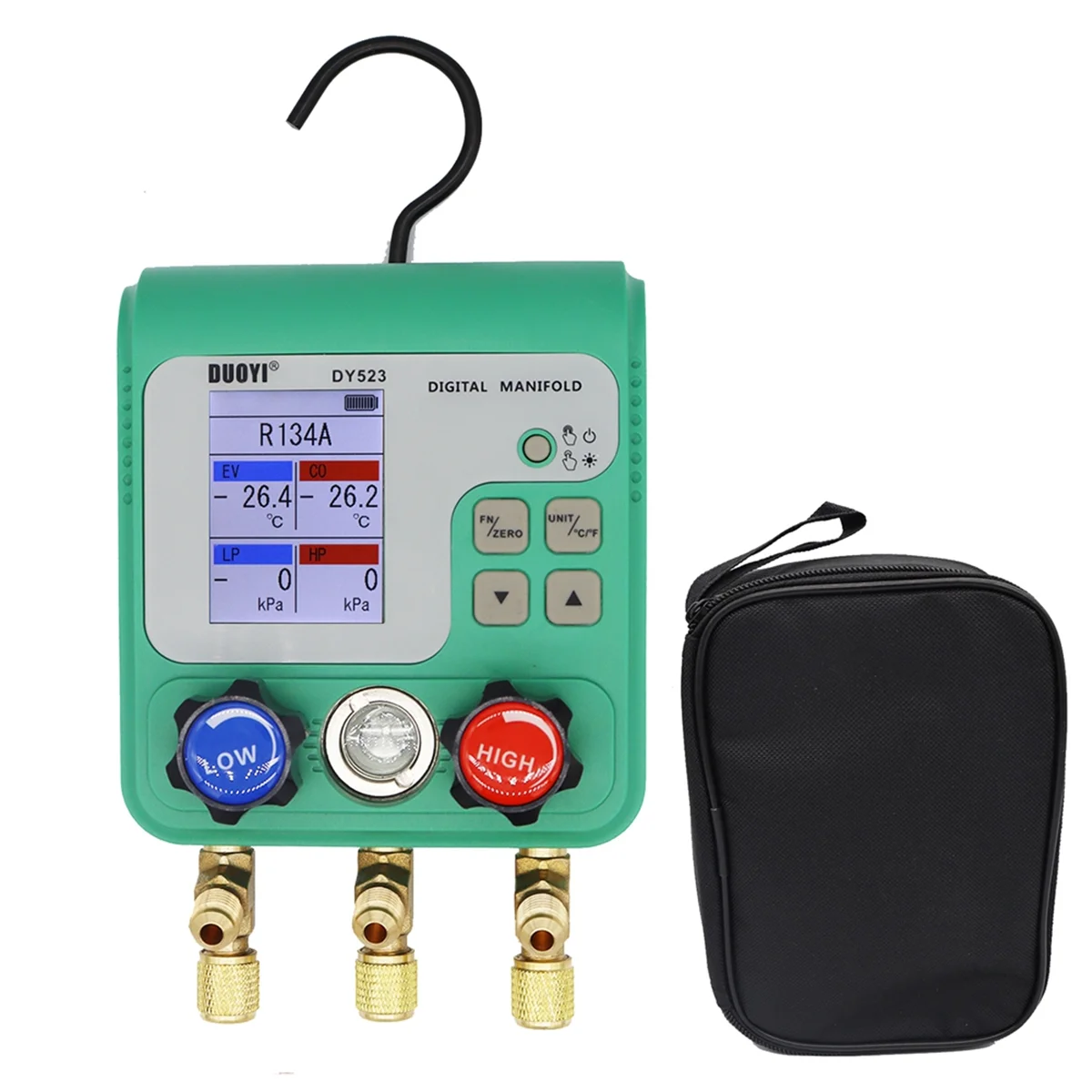 SLQZT Manifold Gauge Klimatyzator Wyciek czynnika chłodniczego Tester ciśnienia próżniowego w kolektorze Cyfrowy miernik miernika kolektora