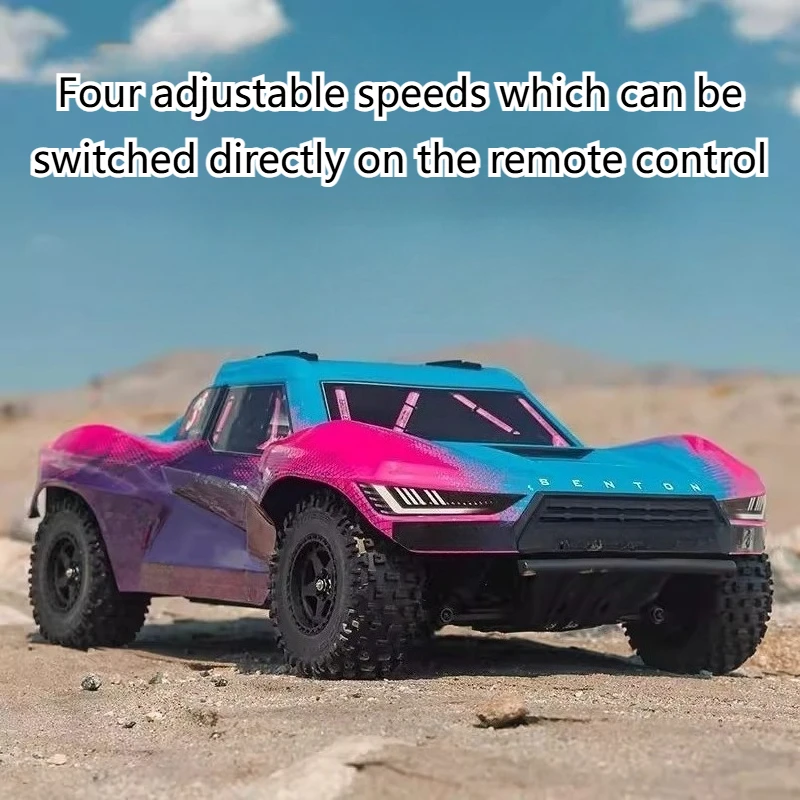

V4T1 1/10 RC High-Speed ​​Remote Control Car with Metal Gear Four-Wheel Drive Brushless Waterproof Off-Road Short Truck Toy