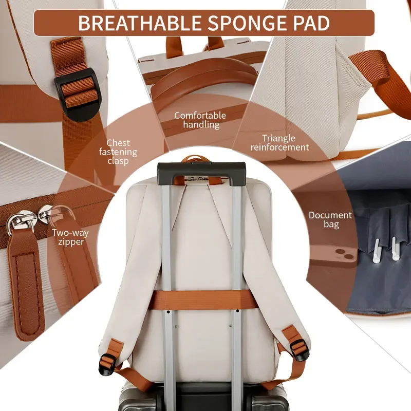 حقيبة كمبيوتر جديدة، حقيبة ظهر، سعة كبيرة للسفر والنساء، التنقل، الأعمال، حقيبة ظهر للطلاب الجامعيين