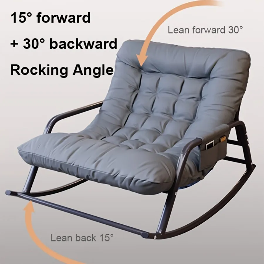 Wygodny, ponadgabarytowy projekt ptasiego gniazda do foteli bujanych na tarasie zewnętrznym, rattanowe fotele bujane z poduszkami, amortyzowany loun