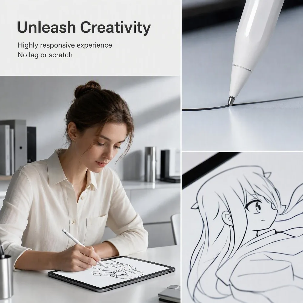 Upgraded Spare Nib Tips for Apple Pencil 1 2 Gen Wear Resistant Stylus High Sensitivity Control Nib Replacement for IPad Drawing