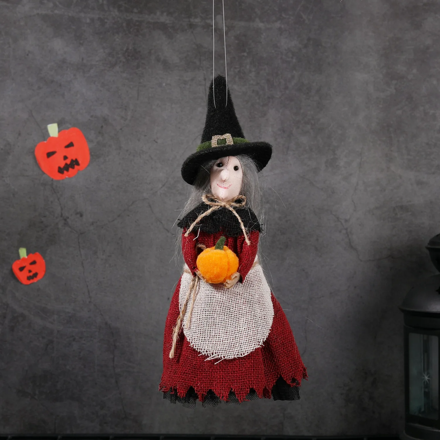 2024 New Style Halloween Broom Witch Pendant Haunted House Ornament Scene Layout Halloween Decorations for Home