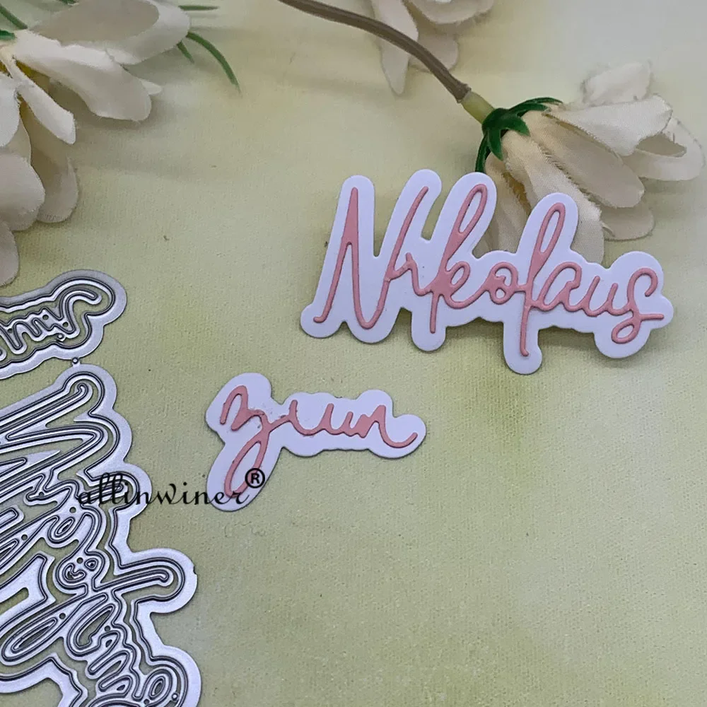 Nikolaus letter Metal Cutting Dies Stencils For DIY Scrapbooking Decorative Embossing Handcraft Die Cutting Template