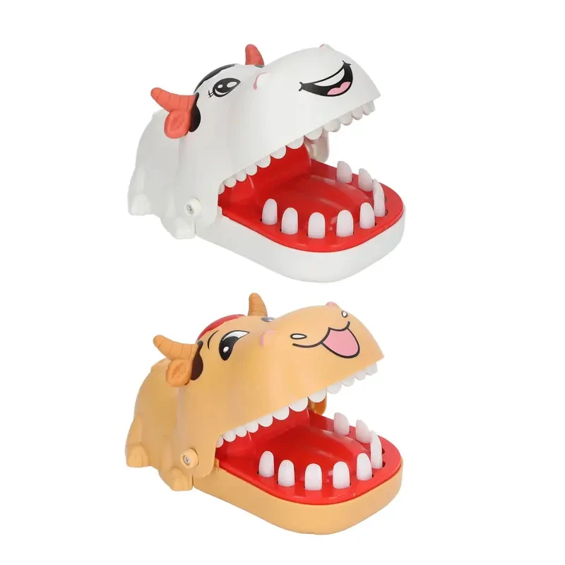 Bite Finger  Interactive Teeth Game Teeth  Game Cow Shape Push Teeth Down Trick Interactive Bite Finger  for Kids Party