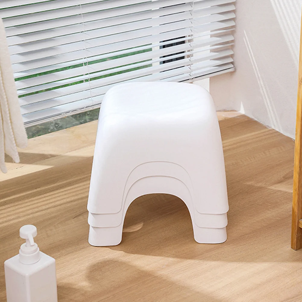 Stackable Kids Stool Children Footstool Plastic Anti-Skid Practical Safe Lightweight Side Handle Easy Carry Storage Home
