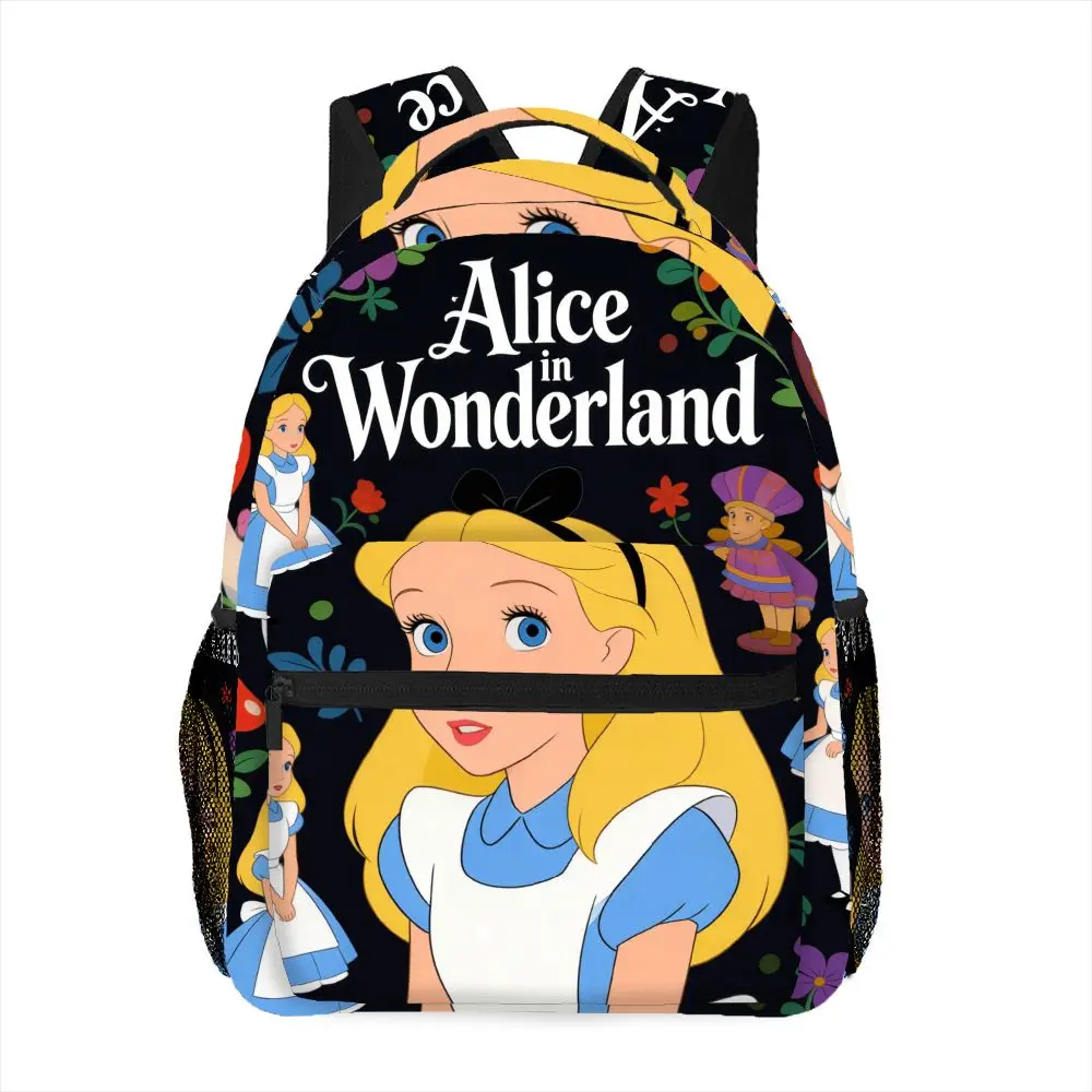 

1PC Disney Alice Fashion Print Backpack Street Style Suitable Casual Daily Wear Disney Themed Shoulder Bag