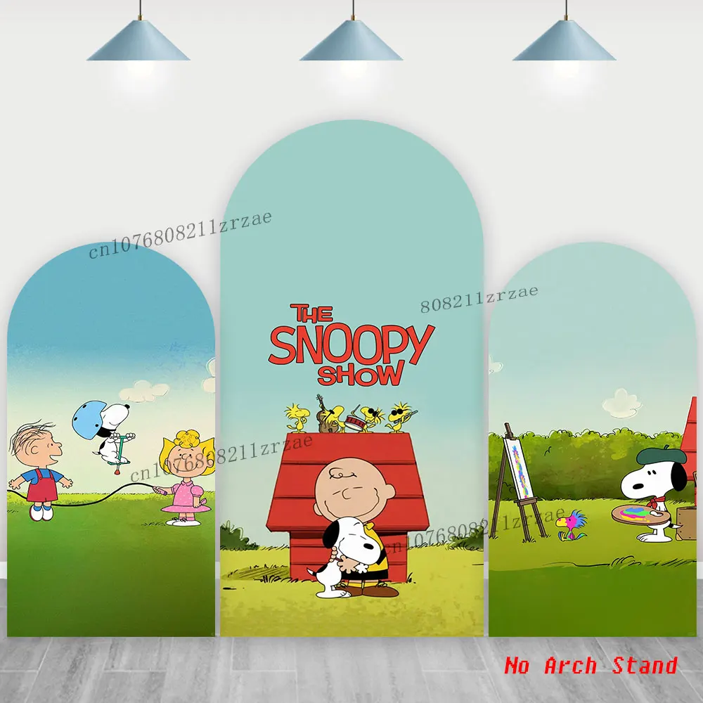 

Фон для арки собаки Снупи, детский фон для мальчиков, украшения для дня рождения, фоновая стена, баннер для детского душа, плакат, реквизит для фотосъемки