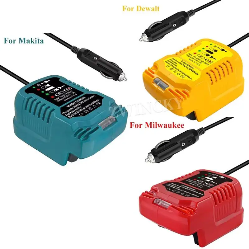 For MAKITA 18V Lithium Battery Charger Replacement Portable Compact Charger Car Charger With Cigarette Lighter