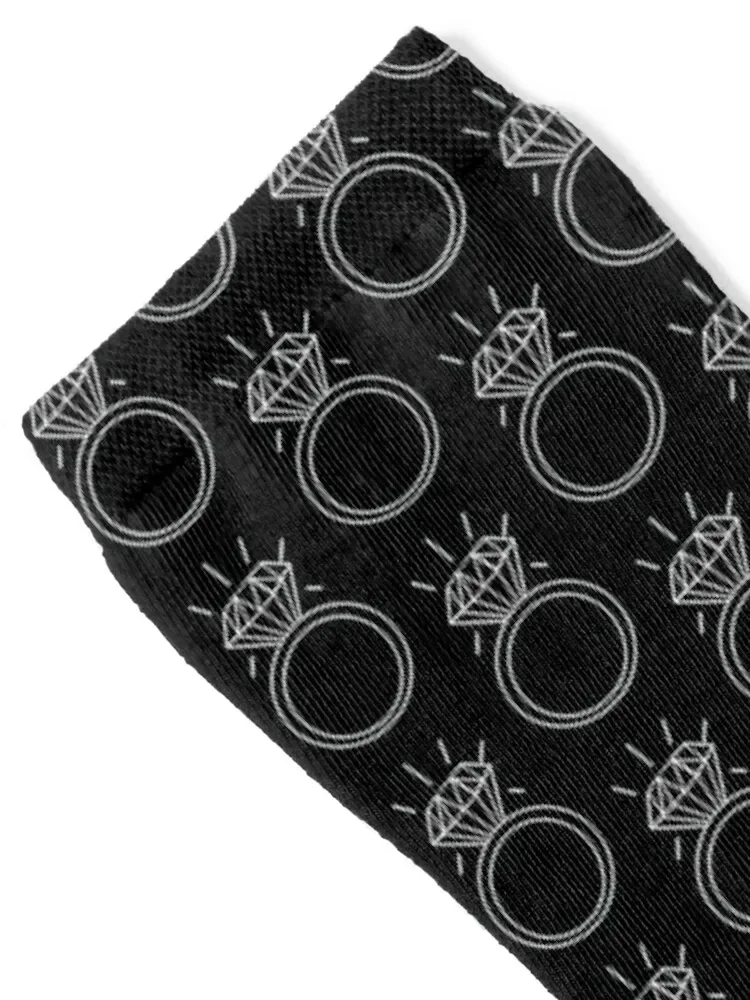 Engagement Ring Illustration Socks happy new year hip hop floor Designer Man Socks Women's