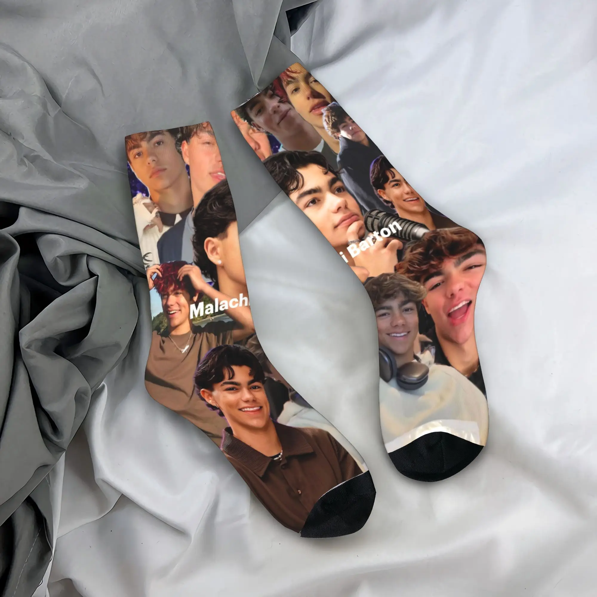 

Носки Malachi Barton: Модные, мягкие, дышащие носки для пар, для активного отдыха, зимние, с графическим принтом, против пота