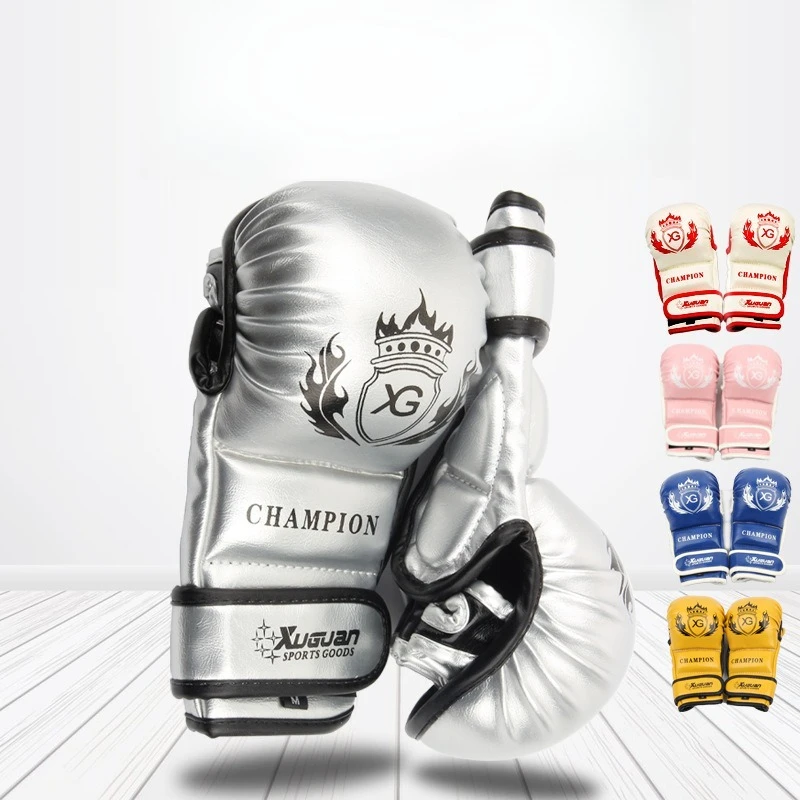 Multi-color Boxing Training Gloves Breathable Ventilated Palm Shockproof Punching Gloves for Men Women Martial Arts Workout