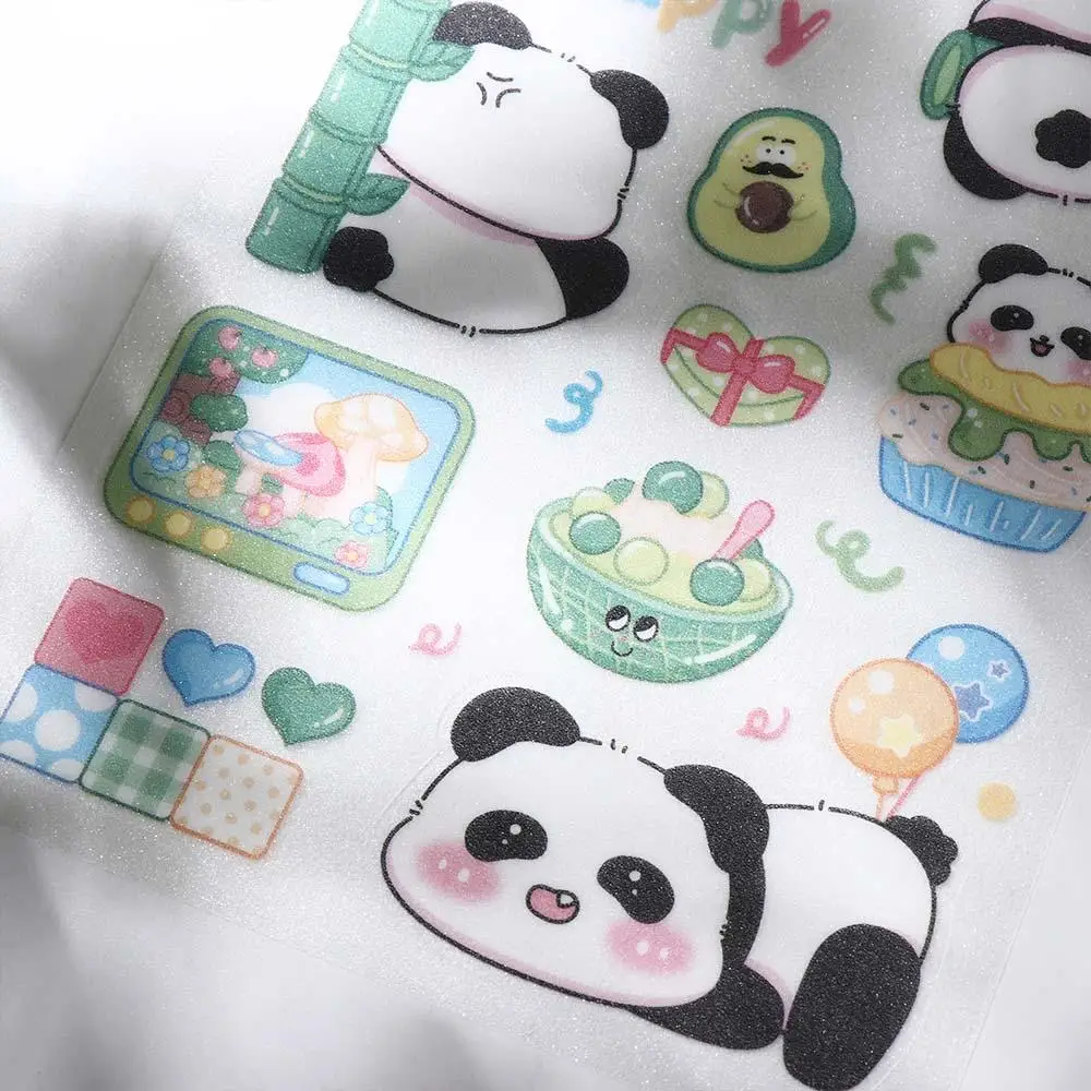 Piękne śmieszne Kawaii Panda naklejki moda DIY Cartoon Panda naklejki papierowe kreatywne zwierzęce dekoracyjne naklejki małe dzieci