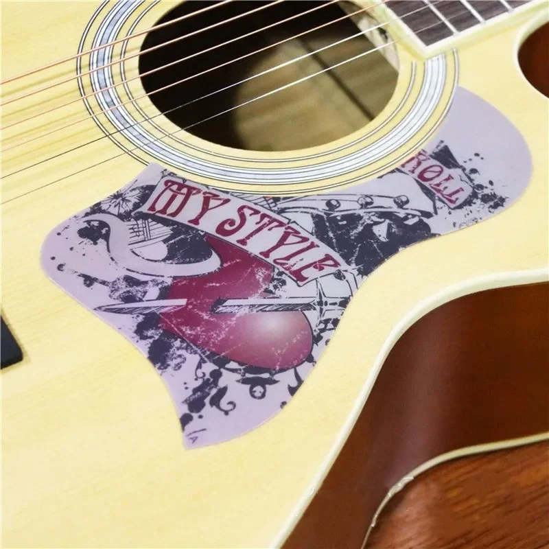 1Pcs Folk Acoustic Guitar Pick Guard Guitar Panel Protection Self-adhesive Sticker for Acoustic Guitar Accessories