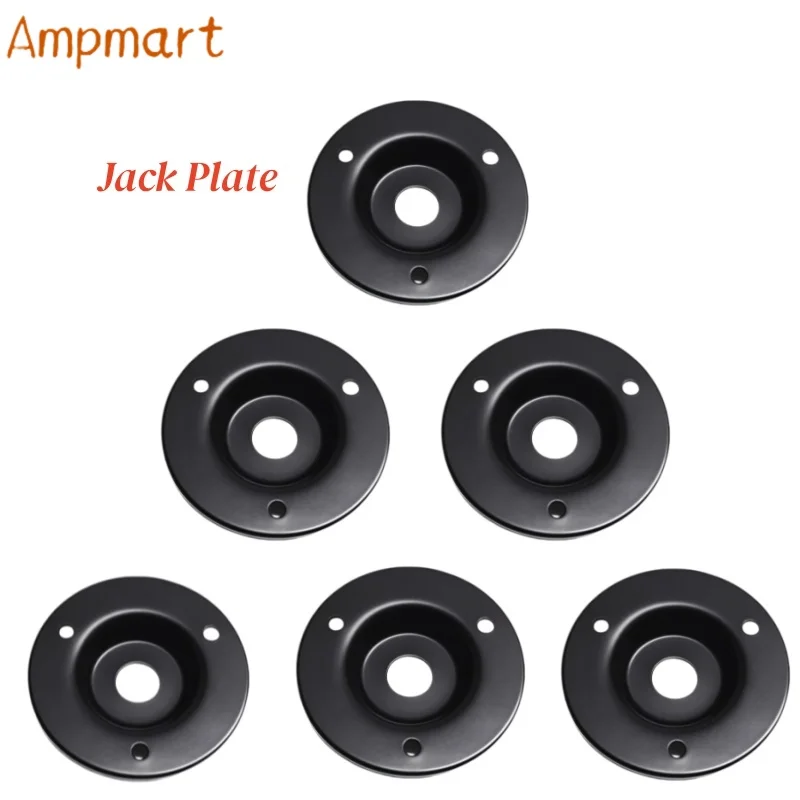 Ampmart 1561BK Einbau-Klinkensockel-Grundplatte, 1/4 Zoll (6,35 mm) Audio-Anschluss-Chassis für Gitarren-Röhrenverstärker DIY – Detail 3