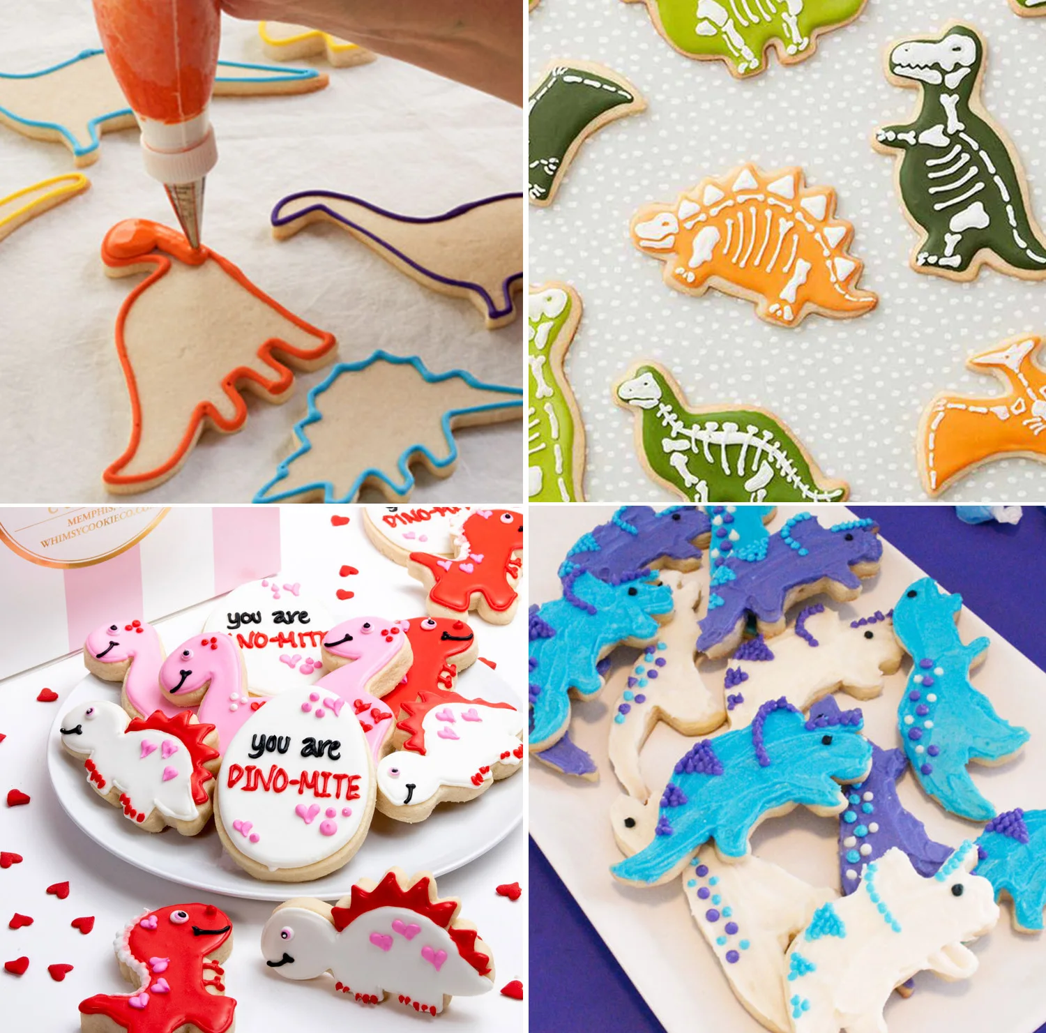 7pcs Mini Metal Cute Cookie Cutter Set Dinosaur Theme Fondant Cutter Chocolate Mold Baking Accessories Cookie Decorating Tools